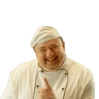 ☝️ 97c24d35 chef, cuoco, pollice in su, cibo whatsapp sticker
