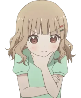 🤔 d722be09 Anime, Mädchen, Cartoon, Denken, Süß, Figur whatsapp sticker