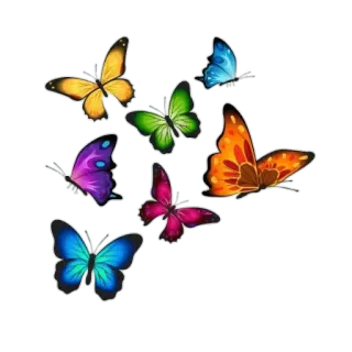 🦋 538c24b2 farfalla, colorato, natura, insetti, svolazzare whatsapp sticker