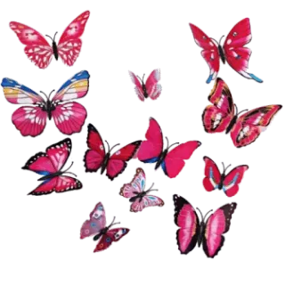 🦋 d9b8e1d6 farfalla, rosa, blu, natura, insetto whatsapp sticker