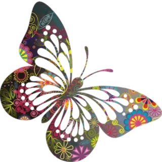 🦋 e452591d farfalla, floreale, motivo, colorato, natura whatsapp sticker