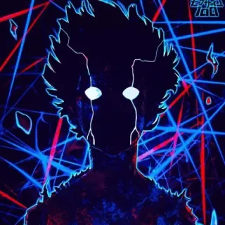 😭 6f104970 Anime, Mob Psycho 100, Personaje, Mob, Silueta, Energía, Psíquico telegram sticker