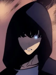 😔 8bcb86da Anime, Manga, Personaje, Sudadera con capucha, Sombra, Brillo telegram sticker