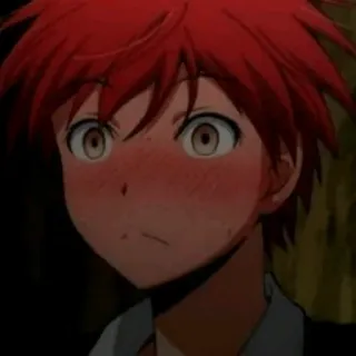 💛 ea969d6c Karma Akabane Assassination Classroom anime, pelo rojo, chico, sonrojo, personaje, manga telegram sticker