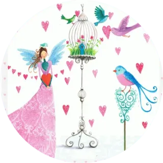 🌱 af41ec0e burung, malaikat, hati, cinta, imut, unik telegram sticker