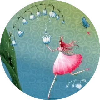 🦋 b1031b26 peri, bunga, alam, seni, fantasi, gadis, gaun telegram sticker