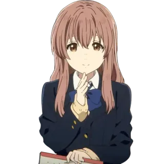 😊 0c490519 Shouko Nishimiya A Silent Voice Anime, Shouko Nishimiya, A Silent Voice, Personagem, Garota, fofa whatsapp sticker