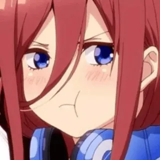 🥀 312b2dc2 Miku Nakano The Quintessential Quintuplets Anime, Mangá, As Quíntuplas, Miku Nakano, Fofo, Kawaii whatsapp sticker