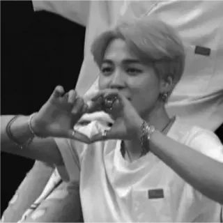 ✨ 1f47d1f1 Kpop, coração, gesto, amor, ídolo, fã telegram sticker