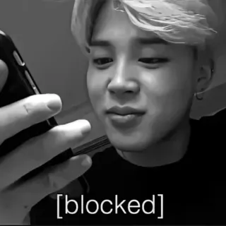 🐣 42156d89 blocked bloqueado, preto e branco, expressão, pessoa, telefone telegram sticker