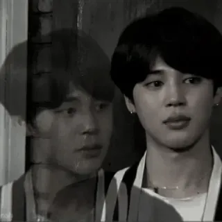 🦅 d169b4fa Jimin kpop, cantor, ídolo, jimin, bts, preto e branco, música telegram sticker