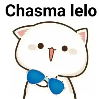 🏵 2bf39d32 Chasma lelo gafas de sol, gato, lindo, gafas telegram sticker