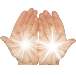 🐱 eef90bfa mãos, luz, estrelas, brilho, mágica, aberto telegram sticker