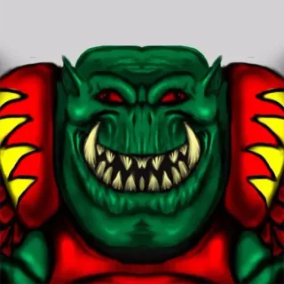 😂 0c085ffe ork, fantasy, monster, groen, tanden telegram sticker