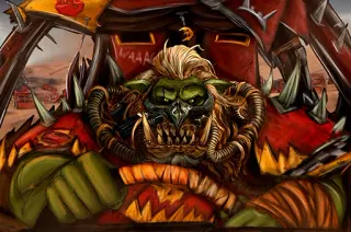 🚘 7994f29e ork, monster, fantasy, warhammer, krijger, groene huid telegram sticker