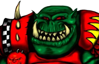 😄 805af605 Ork, Fantasy, Monster, Groene huid, Fantasy personage, Krijger, Pantser telegram sticker