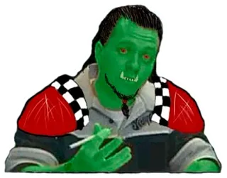 👨‍🏭 94186d20 ork, groene huid, fantasy, rokend telegram sticker