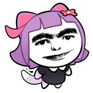 😶 ead12703 ミーム, 面白い, 猫耳, ステッカー, ジョーク telegram sticker