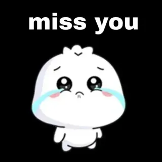 🥲 792b8c4f miss you mi manchi, triste, piangendo, carino, macchia whatsapp sticker