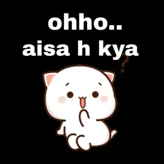 😳 df7cecf6 ohho..
aisa h kya gatto, carino, cartone animato, Peachcat, espressione whatsapp sticker