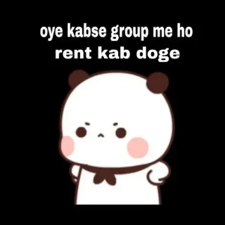 💴 f87a5a61 oye kabse group me ho rent kab doge Panda, Affitto, Gruppo, Umorismo, Cartoni animati, Carino whatsapp sticker