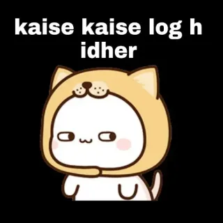 🥱 fcea780e kaise kaise log h idher Cartone animato, Gatto, Carino, Divertente, Meme whatsapp sticker