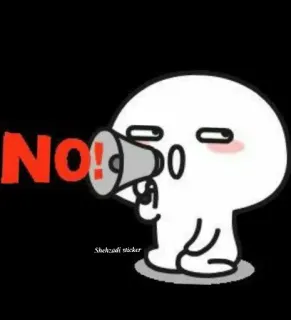 🙅‍♀ fe3f137c NO! no, proibito, cartone animato, personaggio, espressione whatsapp sticker