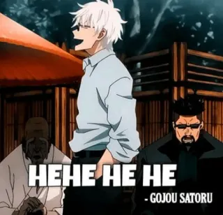 😄 71a54347 Gojou Satoru HEHE HE HE - GOJOU SATORU Anime, Gojo Satoru, Jujutsu Kaisen, Manga, Divertido whatsapp sticker