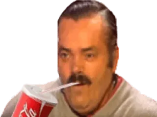 😙 5fbfda6f 男, 飲んでいる, コーク, ソーダ, 口ひげ telegram sticker