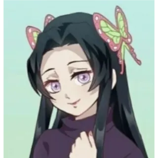 🙂 b7449a67 Kanae Kocho Demon Slayer Anime, Demon Slayer, Kanae Kocho, Farfalla, Manga whatsapp sticker