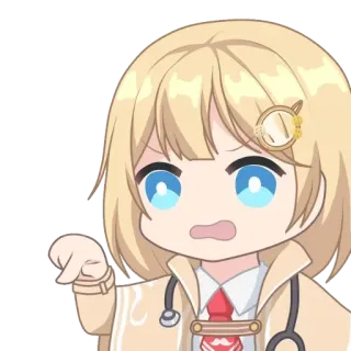 🔍 05184fd1 Amelia Watson Hololive Anime, Chibi, Schattig, Amelia Watson, Hololive, VTuber telegram sticker