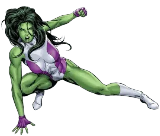 💚 59773142 She-Hulk ซูเปอร์ฮีโร่, มาร์เวล, สีเขียว, ชีฮัลค์, หนังสือการ์ตูน, ผู้หญิง telegram sticker