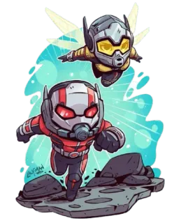 🐜 c119d053 Ant-Man, Wasp ซูเปอร์ฮีโร่, มาร์เวล, แอนท์-แมน, วอสพ์, การ์ตูน, สติกเกอร์ telegram sticker