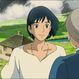 ⚜ 0f3738ee Howl Howl's Moving Castle Anime, Fantasi, Romantis, Studio Ghibli, Howl's Moving Castle, Animasi telegram sticker