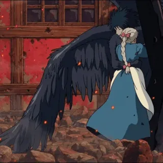 ⚜ 30a6989a Howl Howl's Moving Castle Anime, Studio Ghibli, Romansa, Fantasi telegram sticker