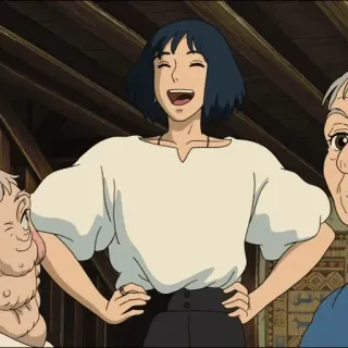 ⚜ 8b08d041 Howl Howl's Moving Castle Anime, Film, Ghibli, Howls Moving Castle, Karakter, tersenyum telegram sticker