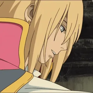 🐇 b69ca7bb Howl Howl's Moving Castle anime, karakter, pirang, Studio Ghibli telegram sticker