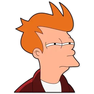 😐 458468c6 Philip J. Fry Futurama dessin animé, Fry, Futurama, animation, personnage telegram sticker
