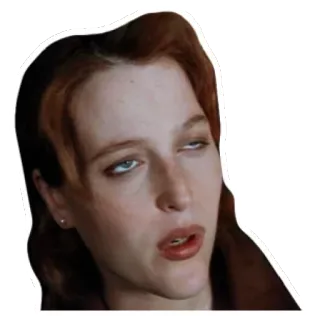 😵 867a3d49 Dana Scully The X-Files x-files, dana scully, série, sarcastique, yeux au ciel telegram sticker