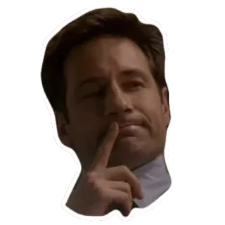 😏 9191bd32 Fox Mulder The X-Files agent, silence, chut, mulder, x-files telegram sticker