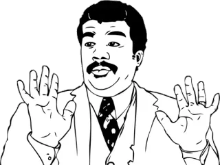 😐 94a220bd Neil deGrasse Tyson science, astrophysique, cosmos, Neil deGrasse Tyson, mème telegram sticker