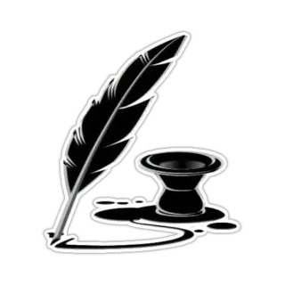 🌟 393ad53b pena, pena de pena, tinteiro, escrita, autor, literatura telegram sticker