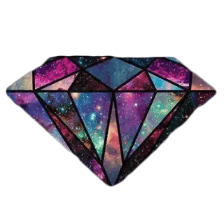 💎 5677a006 diamante, galáxia, pedra preciosa, cósmico, geométrico, brilho, abstrato, colorido telegram sticker