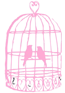 〰 a62b7604 gaiola, pombinhos, rosa, coração, pássaros, gaiola, amor, casamento telegram sticker