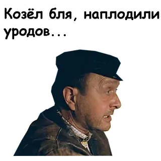 😡 50d5aa06 Козёл бля, наплодили уродов... telegram sticker