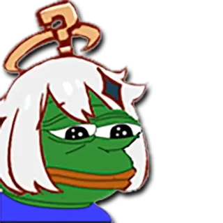 😔 07e0ecb9 лягушка, пепе, мем, грустный, интернет-мем, персонаж, аватарка telegram sticker