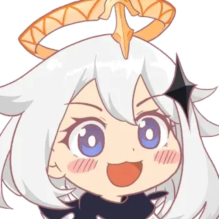 😃 276a1dc0 Paimon Genshin Impact Аниме, Игра, Genshin Impact, Паймон, Милый, Наклейка telegram sticker