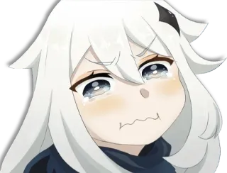 😭 9004cefd Paimon Genshin Impact Паймон, плачет, аниме, видеоигра, Genshin Impact, грустный telegram sticker