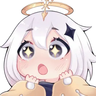 😲 da72a34b Paimon Genshin Impact аниме, паймон, геншин импакт, чиби, милый, каваи telegram sticker
