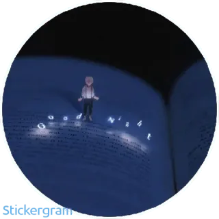 📖 9cb709e2 Good Night malam, selamat malam, tidur, buku, membaca, bintang, mimpi whatsapp sticker
